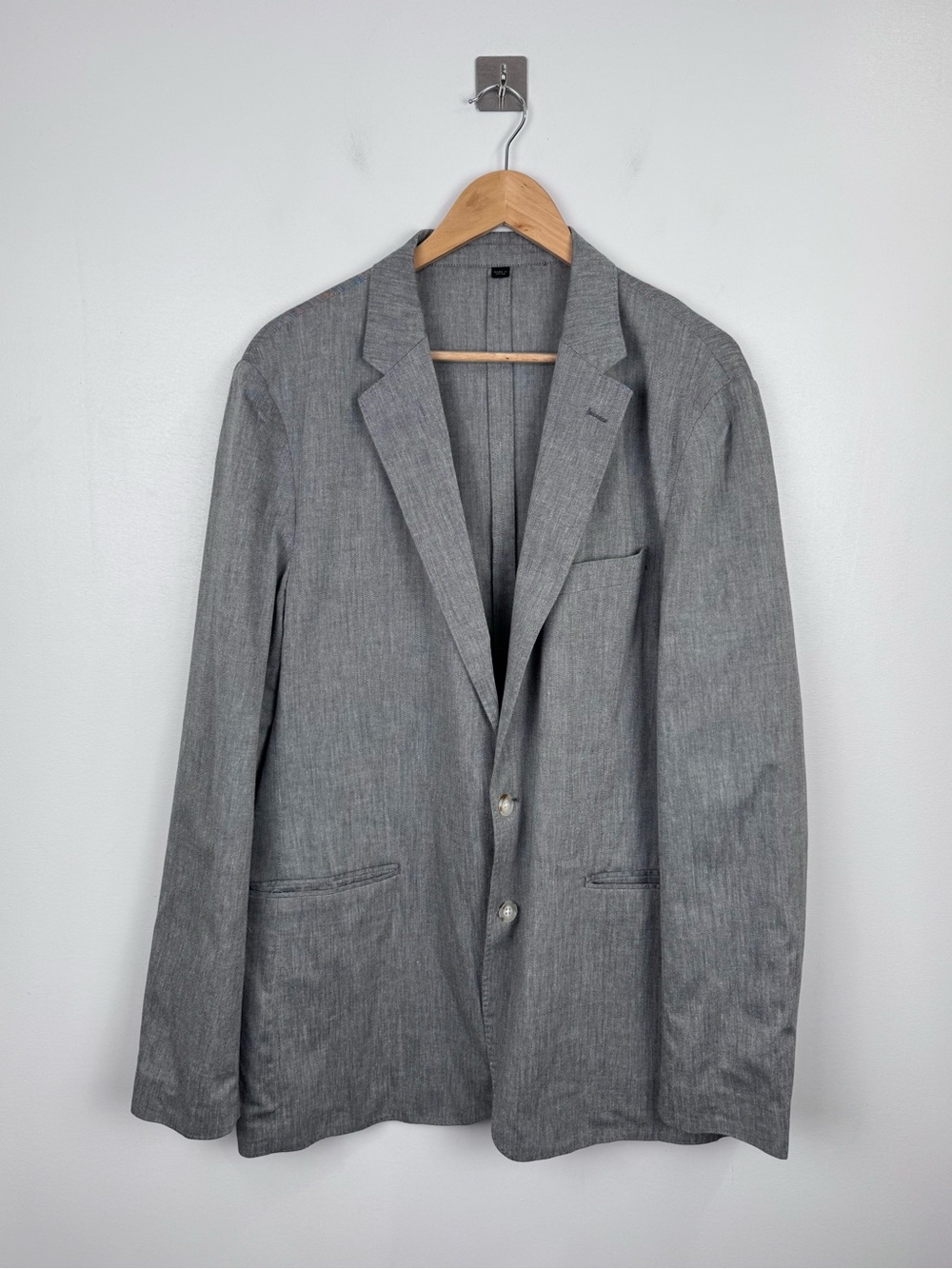 J.Crew Men Ludlow Slim Fit Unstructured Grey Suit Jacket 44L